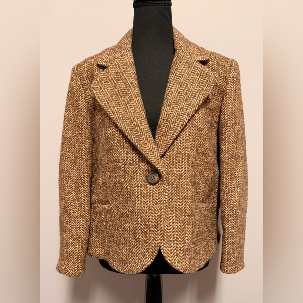 Vintage PENDLETON Mohair WOOL Tweed BLAZER Jacket PETITE